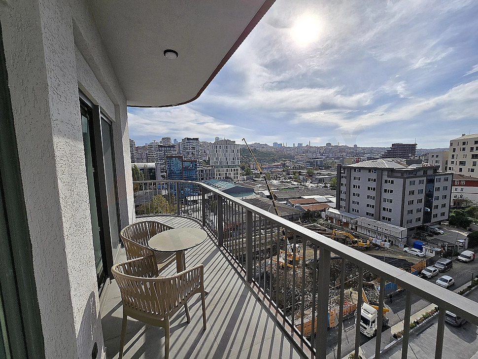 Balcony view of the apartment in Kağıthane.