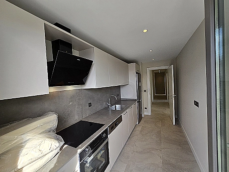 Image of a furnished modern kitchen.