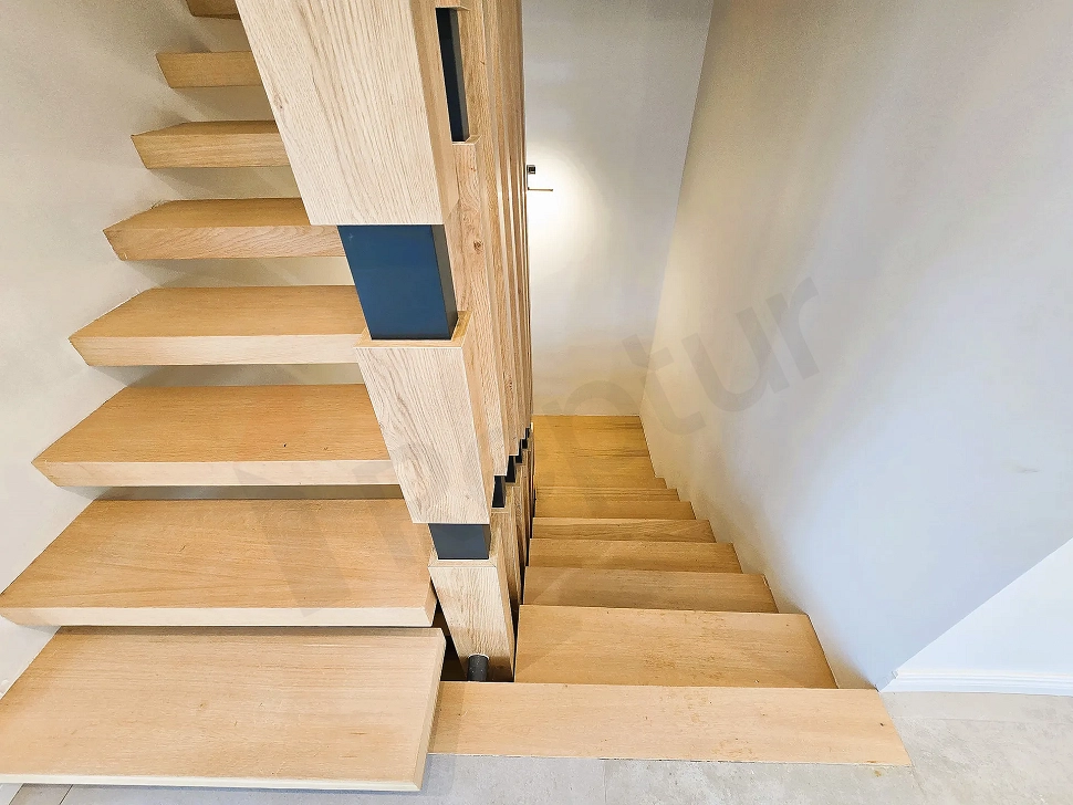 Stylishly and aesthetically designed indoor staircase located inside a modern building.