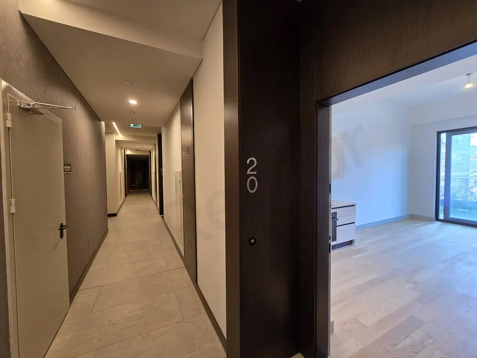 Bright and spacious corridor view of a modern residence in Sisli.