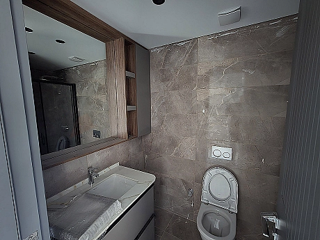 Image of a modern designed bathroom.