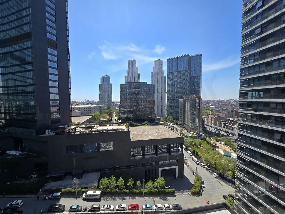 Wide-angle panoramic Istanbul city view and sky detail.