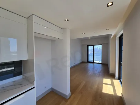 Modern designed and bright dining room area.