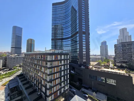 Panoramic city view from a high-rise building in Sisli, Istanbul