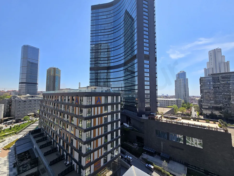 Panoramic city view from a high-rise building in Sisli, Istanbul