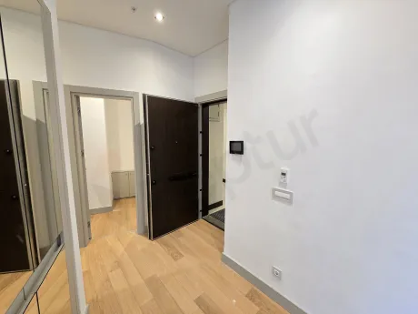 Entrance door and hallway area of a modern residence apartment in Sisli.
