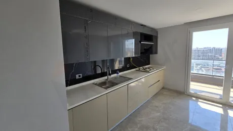 Spacious and modern designed kitchen area.