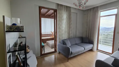 Image of a spacious balcony with a sea view
