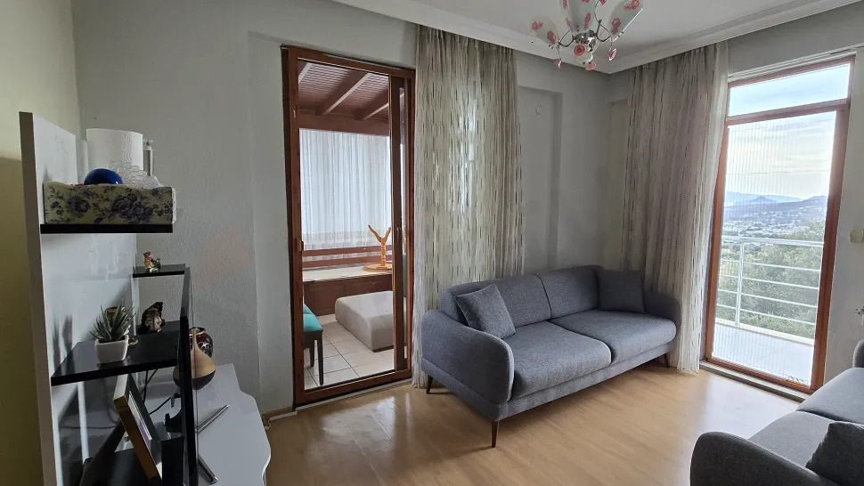 Image of a spacious balcony with a sea view