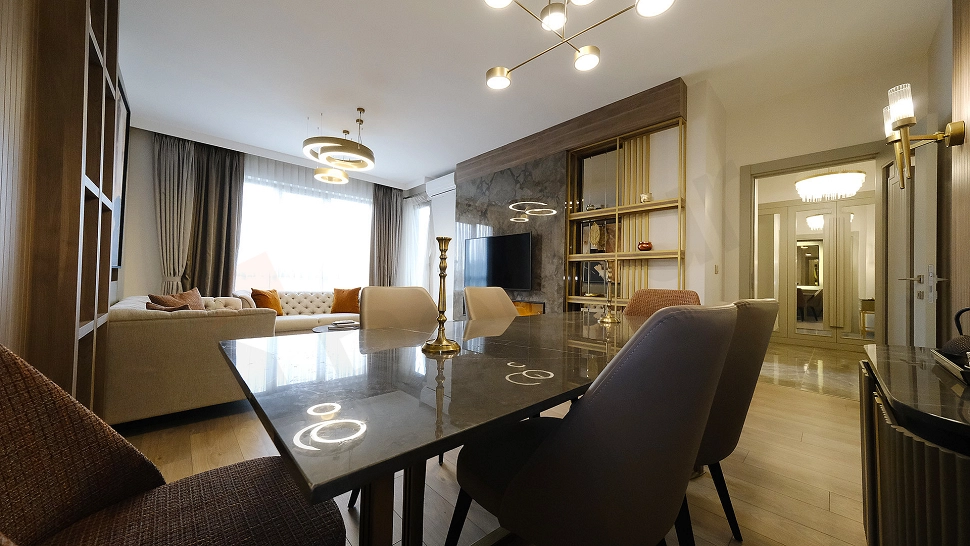 Furnished living room image.