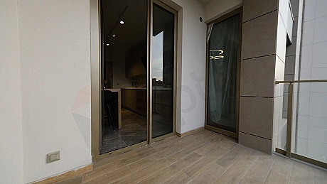 Balcony view of a furnished 2+1 apartment in Zeytinburnu, Istanbul.