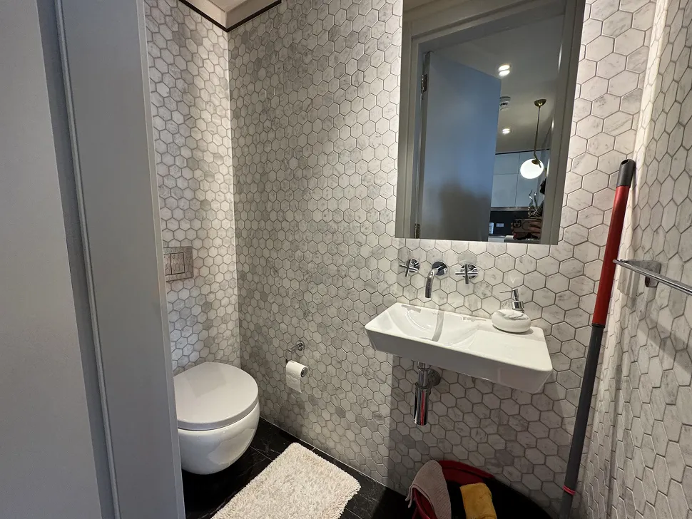Modern and stylishly designed bathroom interior with high-quality sanitaryware.