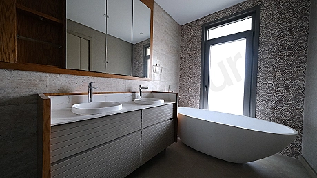Bright and modern designed bathroom