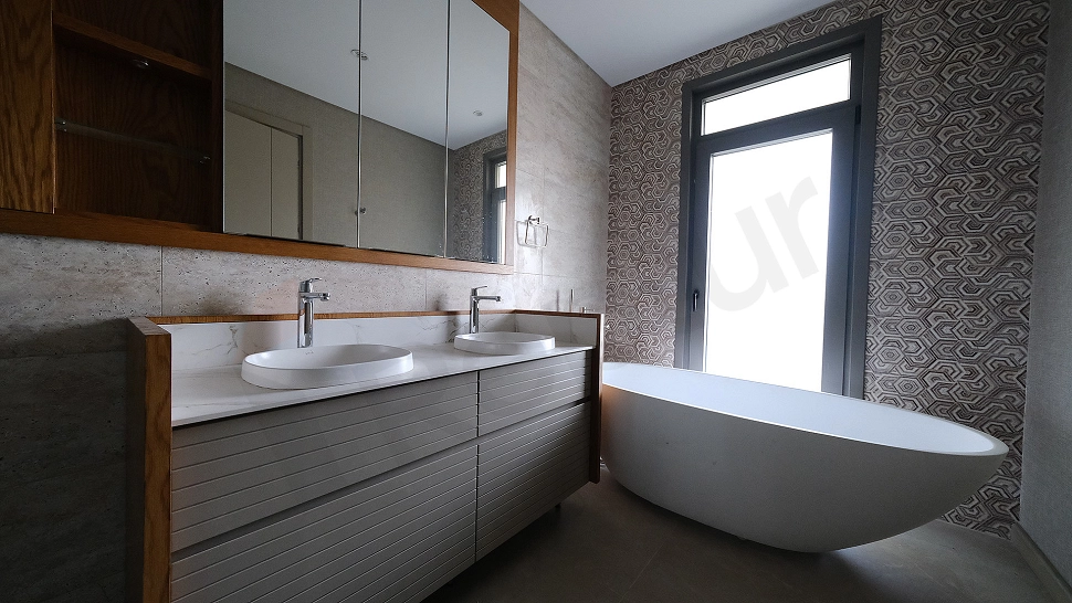 Bright and modern designed bathroom
