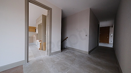 Bright and spacious hallway interior photo.