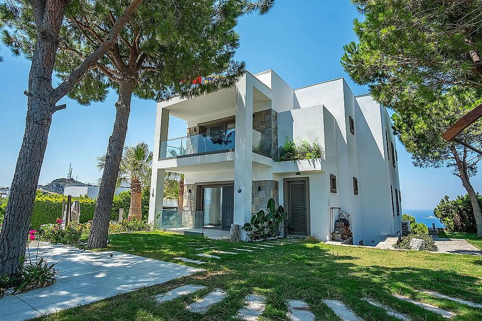 Image of a mansion with a spacious garden.