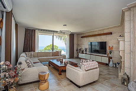 Interior view of a spacious living room.