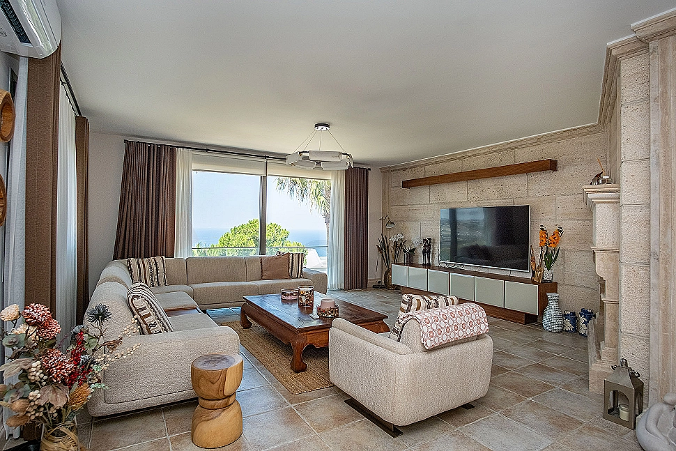 Interior view of a spacious living room.