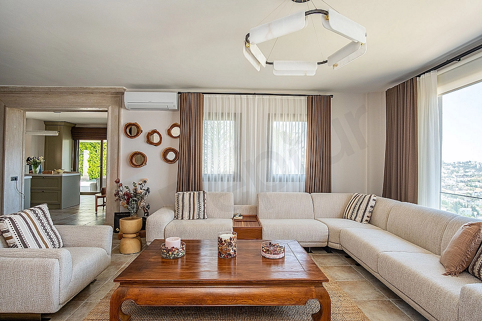 Spacious living room interior.