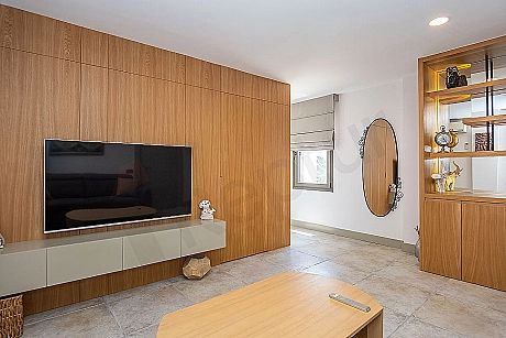 Interior view of a spacious living room.