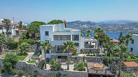 Panoramic sea view mansion photo.