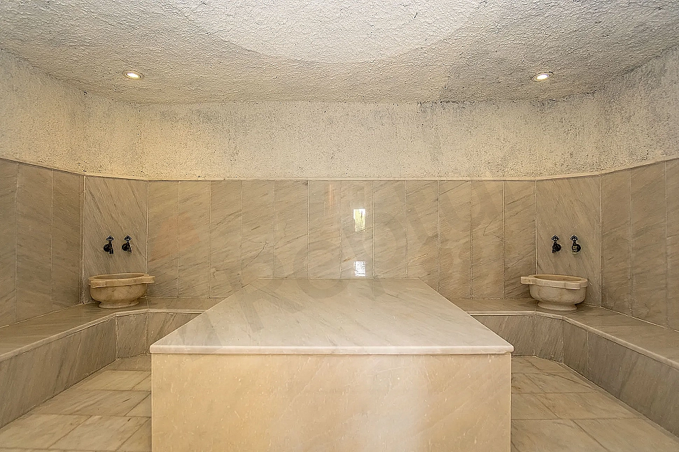 Spa area detail in a luxury mansion.