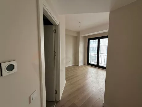 Spacious and bright modern bedroom interior.