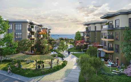 A large-scale residential complex in a promising area of Istanbul next to an operating metro station.