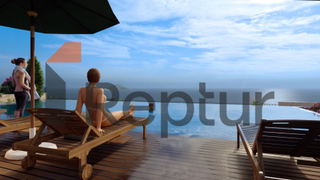 For sale from the owner, a finished residence with a panoramic view of the sea