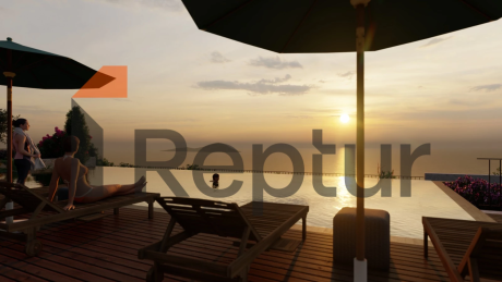 For sale from the owner, a finished residence with a panoramic view of the sea