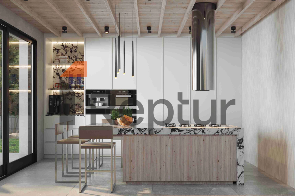 Villa project with private pool and view of the Aegean Sea from the agency Reptur