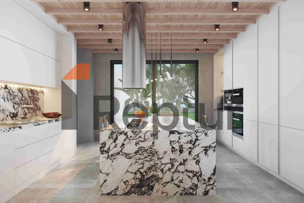 Villa project with private pool and view of the Aegean Sea from the agency Reptur