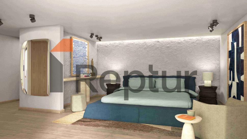 Villa project with private pool and view of the Aegean Sea from the agency Reptur