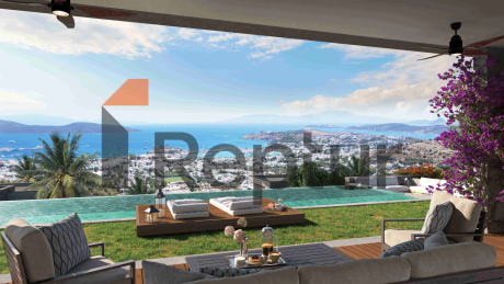 Villa project with private pool and view of the Aegean Sea from the agency Reptur