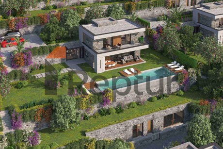 Villa project with private pool and view of the Aegean Sea from the agency Reptur
