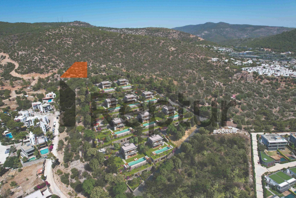 Villa project with private pool and view of the Aegean Sea from the agency Reptur