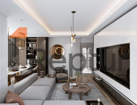 Modern designed living room interior.