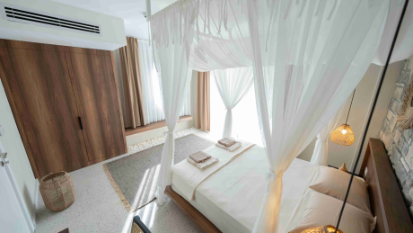 For rent Duplex Apartment Layout 2+1, with 2 bathrooms, balcony and terrace with access to the garden.