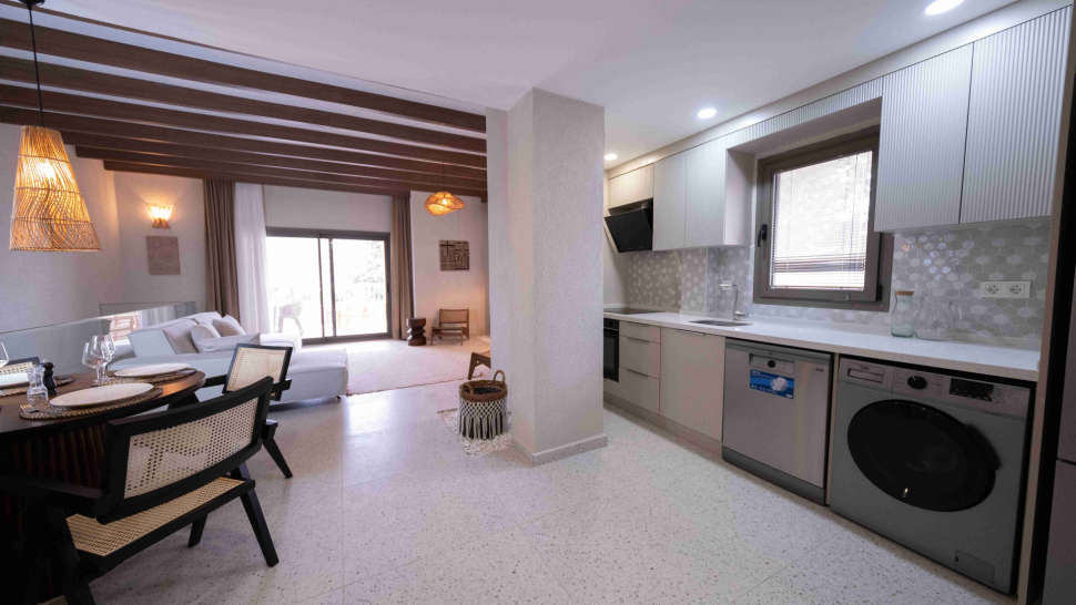 For rent Duplex Apartment Layout 2+1, with 2 Bathrooms, Balcony and Terrace with Access to the Pool
