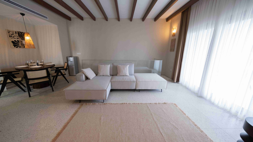 For rent Duplex Apartment Layout 2+1, with 2 Bathrooms, Balcony and Terrace with Access to the Pool