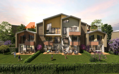 Residence under construction with rich infrastructure in Kusadasi