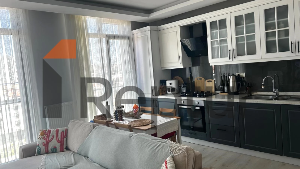 Modern design 1+1 apartment with large windows in the central area of Istanbul for sale