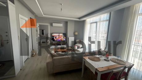 Modern design 1+1 apartment with large windows in the central area of Istanbul for sale