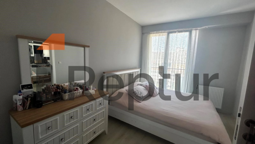 Modern design 1+1 apartment with large windows in the central area of Istanbul for sale