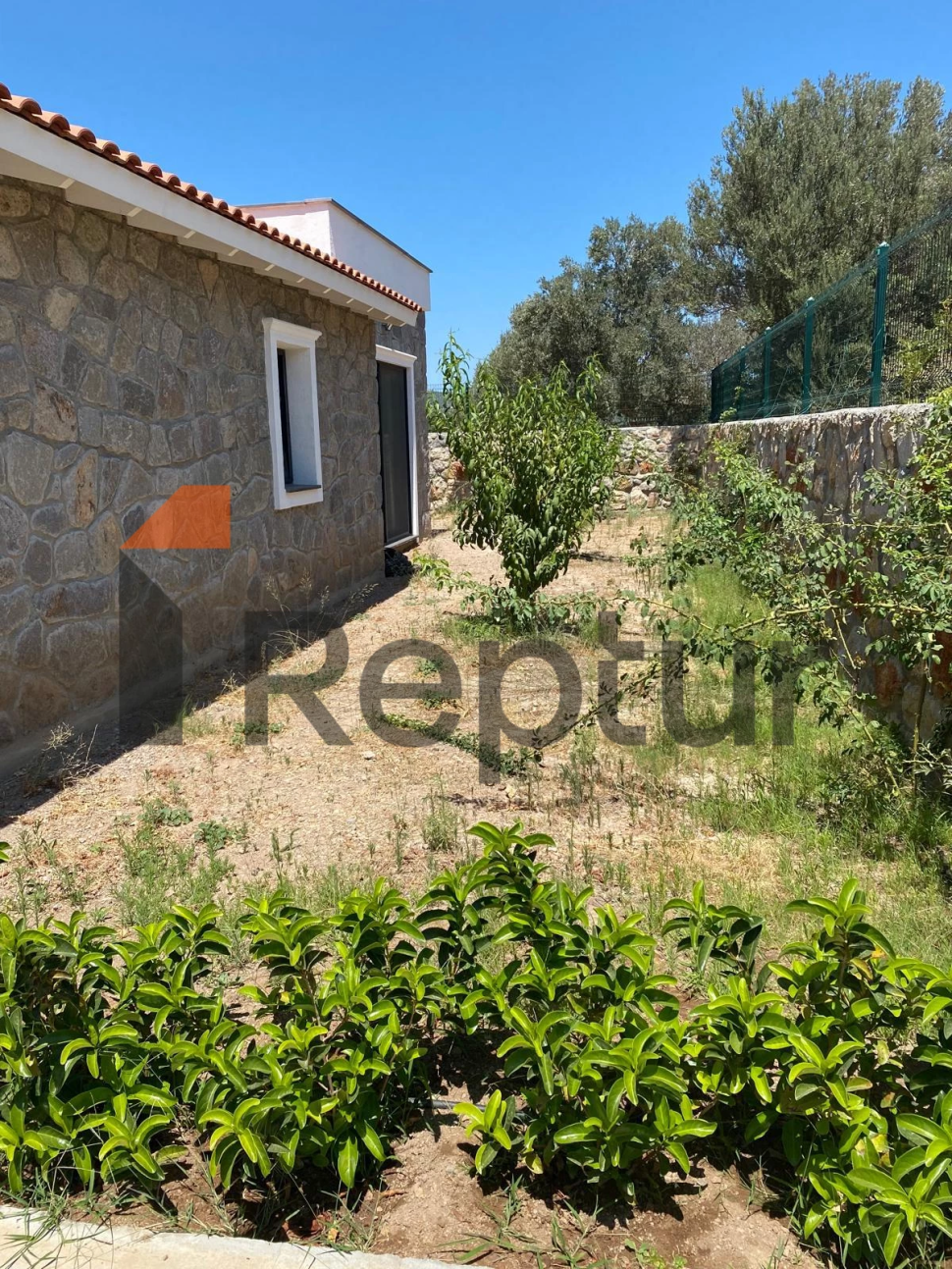 Cottage in a modern interior made of natural stone in Bodrum