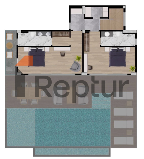 Luxury 300m² Duplex Villa with Private Garden and Pool in Bodrum