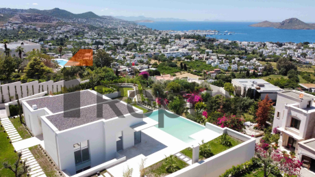 Modern villas with contemporary design overlooking the marina in Yalikavak