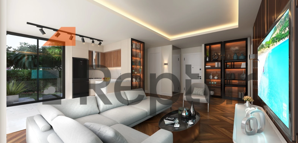 Villas in the picturesque area of Buazici, surrounded by dense greenery with a view of Lake Tuzla.