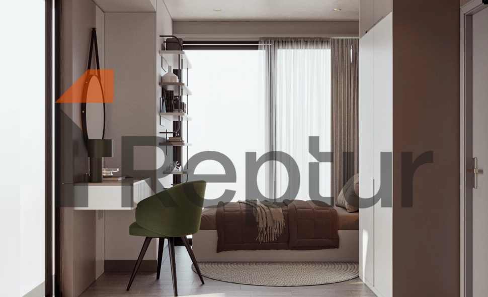 Residence in Atasehir district with view of Financial Center and Princes' Islands on Asian side of Istanbul