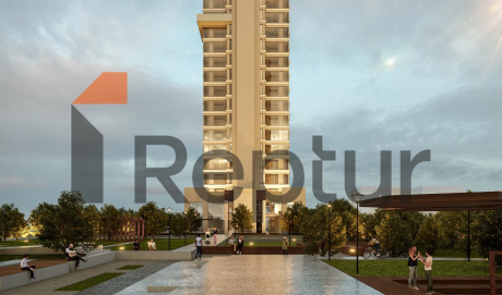 Residence in Atasehir district with view of Financial Center and Princes' Islands on Asian side of Istanbul